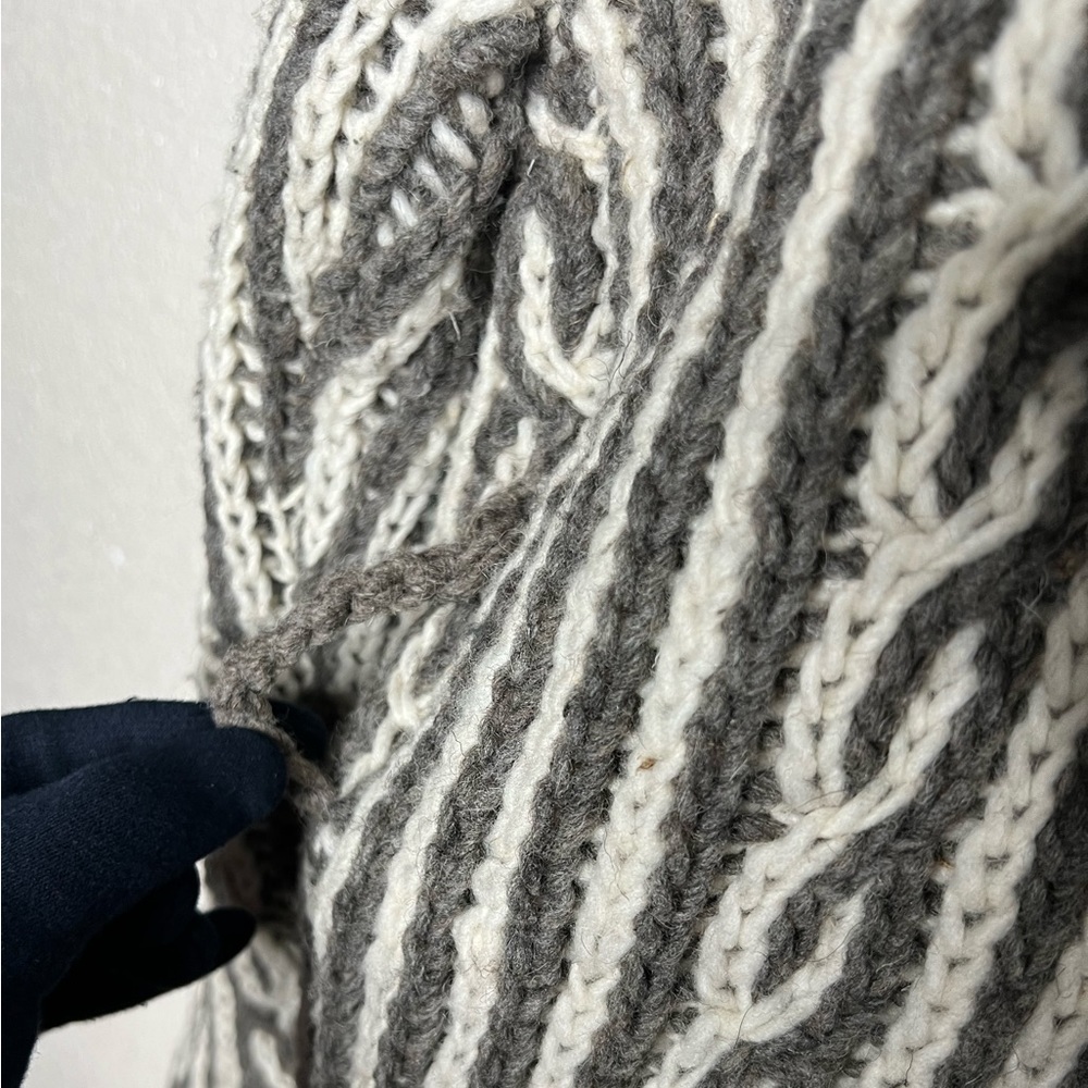 Vintage Handmade Cable Knit Cardigan Sweater - Picture 9 of 15